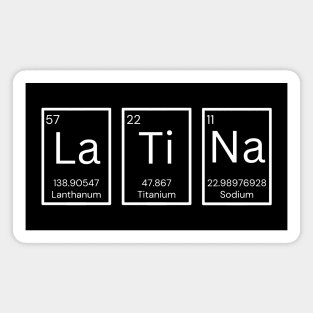 Latina Periodic Table Chemistry Elements Magnet